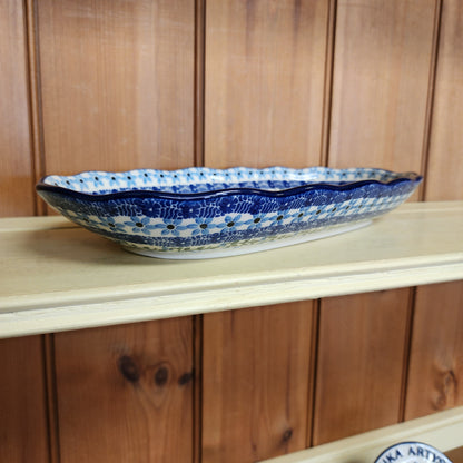 Tray   Scalloped Oval   6.25" x 12.5" A42-1932X  Song Bird pf0526
