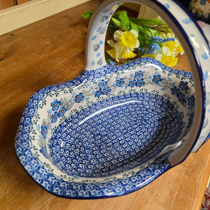 Basket w/Handle   8.25"H x 11" L  876-2272X  Parisian Posies pf0526