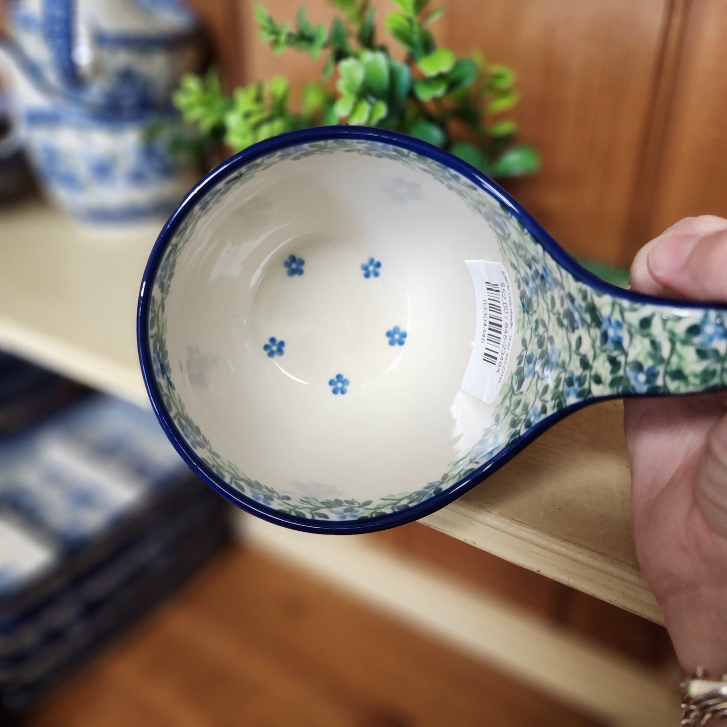 Bowl w/ Loop Handle   16 oz  845-2349X  Wandering Vines pf0526