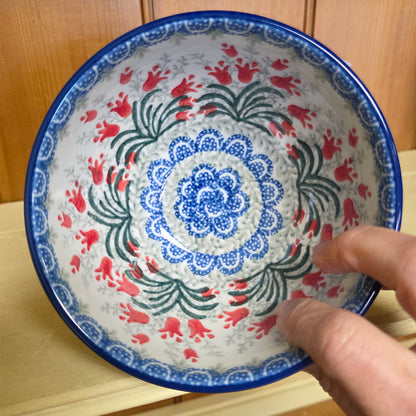 Bowl w/Pedestal   5.25"W  206-1437X  Crimson Bells pf0526