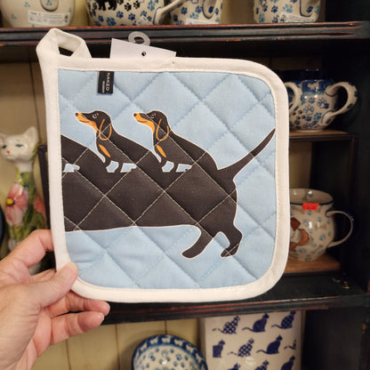 Pot Holder ~ Reversible Dachshund Doxie and Puppies Potholder /