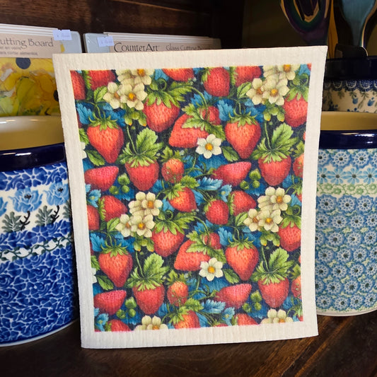 Dishcloth Strawberries (Swedish Dishcloth)