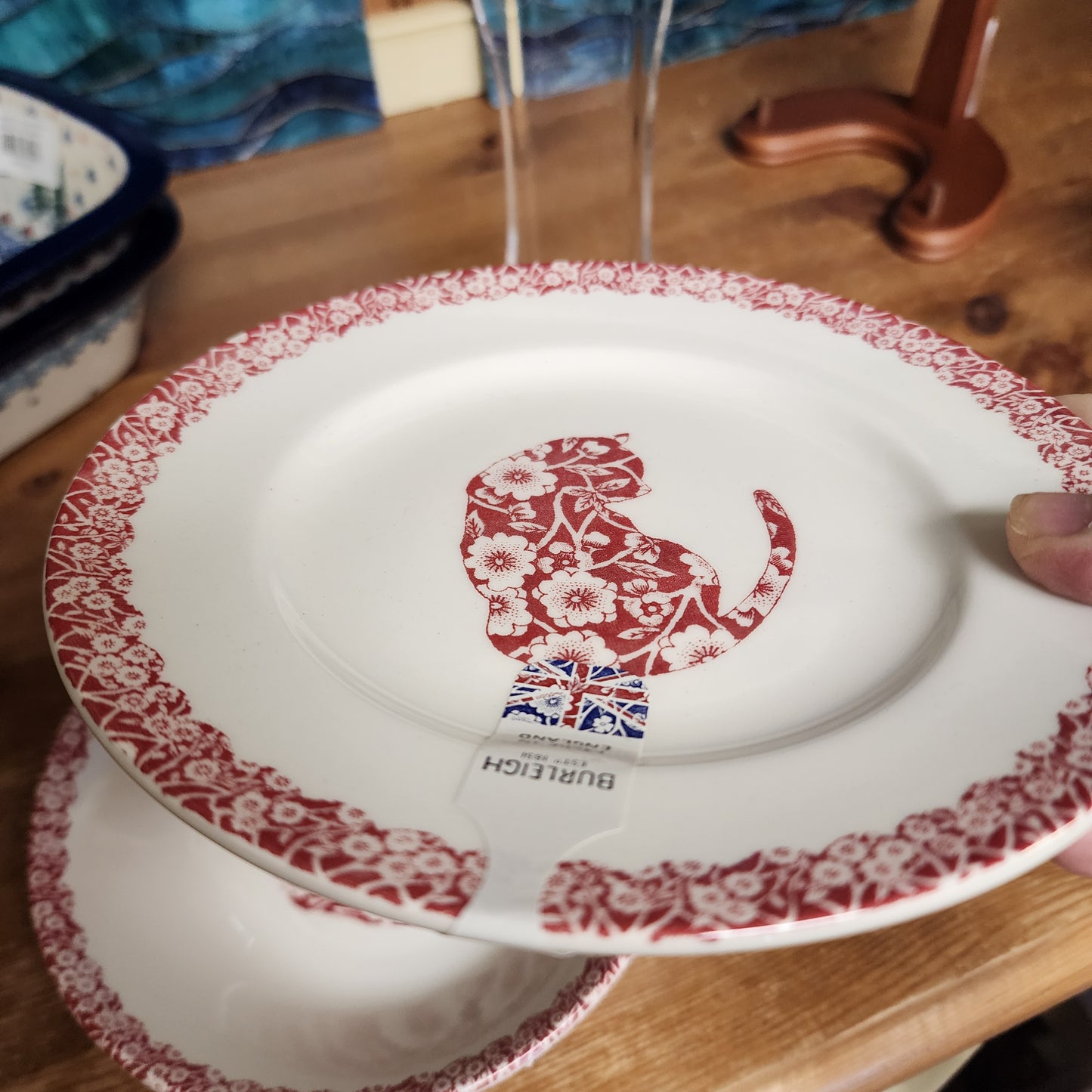 Burleigh 2 pc Bowl & Plate Red **NOT Polish Pottery
