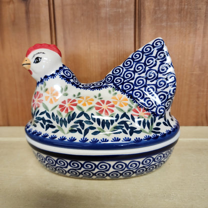 Chicken Box Jar /  Marigold js14