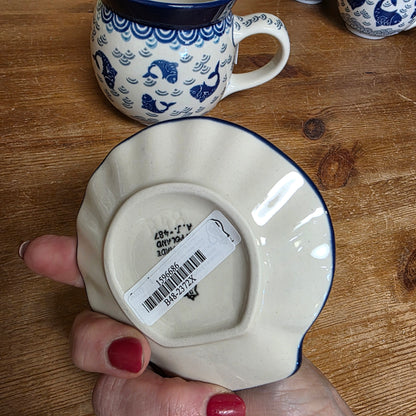 Shell Shape Spoon Rest ~ 4" 2372X ~ Deep Blue Sea