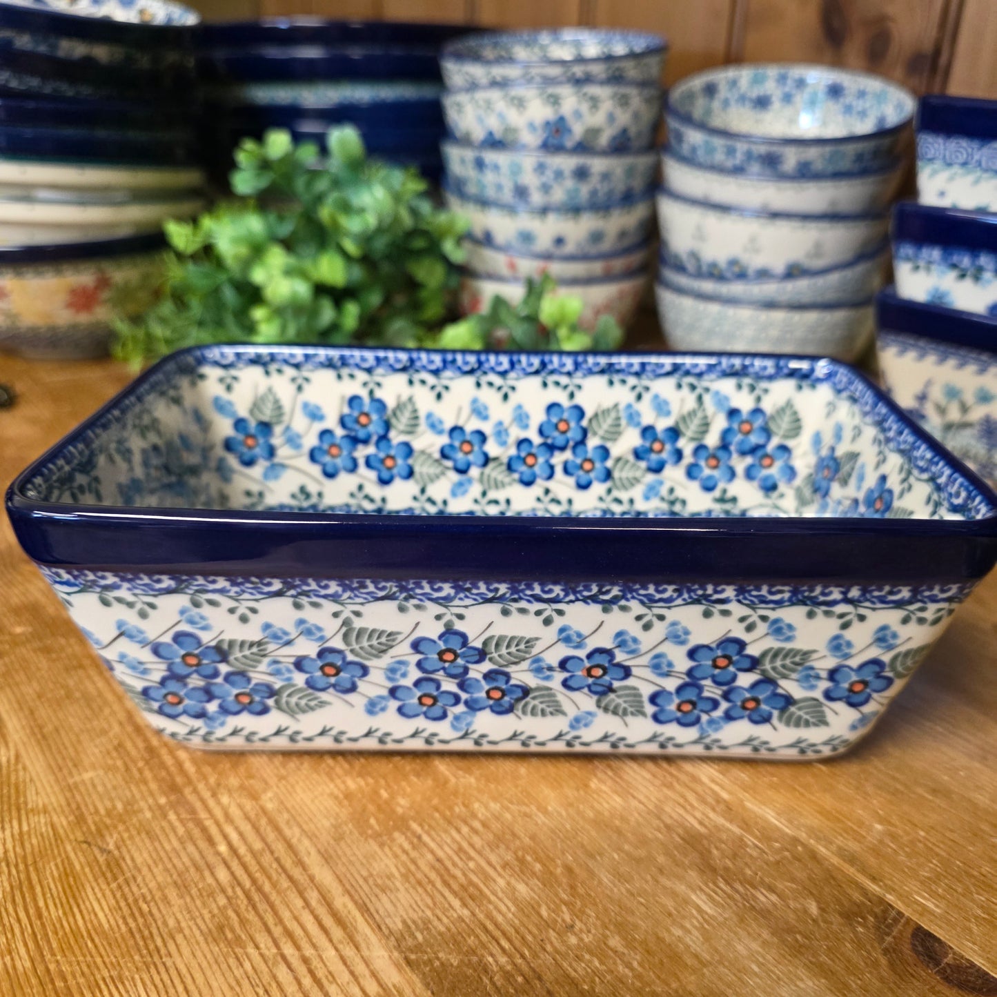 Baker   Loaf Pan   4.75"w X 8"L x 3"deep 603-2272X  Parisian Posies pf0526