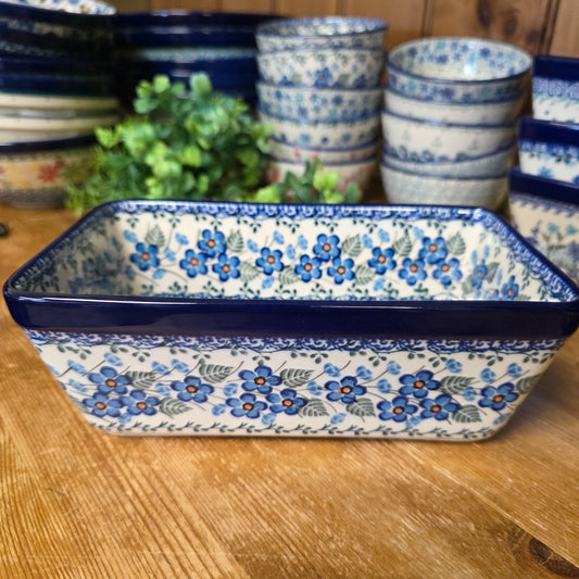 Baker   Loaf Pan   4.75"w X 8"L x 3"deep 603-2272X  Parisian Posies pf0526