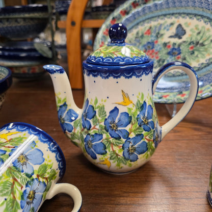 3 pc Teapot and 2 cups / Yellow bird 1166
