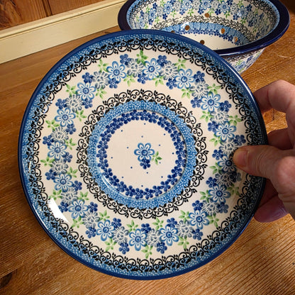 Berry Bowl w/ Saucer   8"W    2633X ~ Flower Works