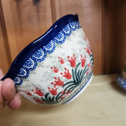 Bowl ~ Wavy Edge ~ 5.75" 1437X ~ Crimson Bells