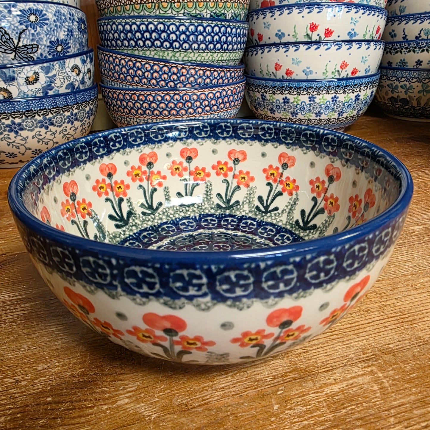 C38 ~ Bowl ~ Soup/Salad ~ 6.25"    C38-0560X  Peach Spring Daisy pf0526