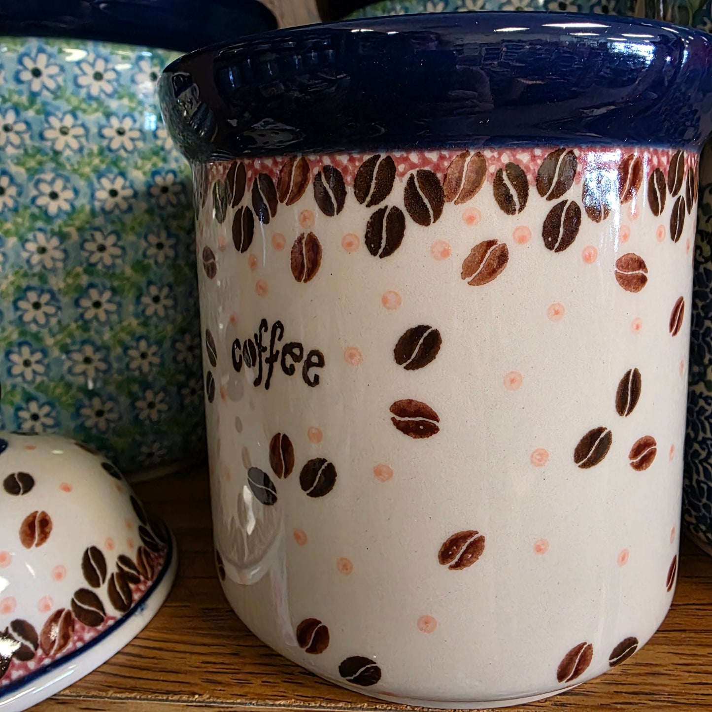 Jar / Canister   6" H  495-2391X  Coffee Beans pf0526