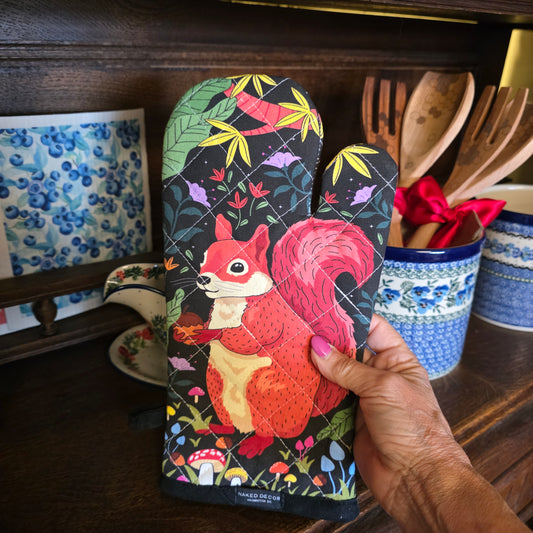 Mitt ~ Woodland Creatures Collection- Squirrel Oven Mitt    