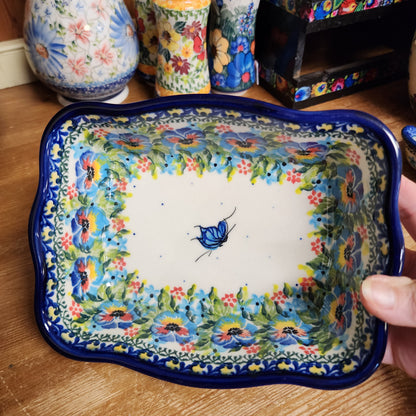 Baker 7.5"x6"x2" / Fala ruffle baker / Pansies 736