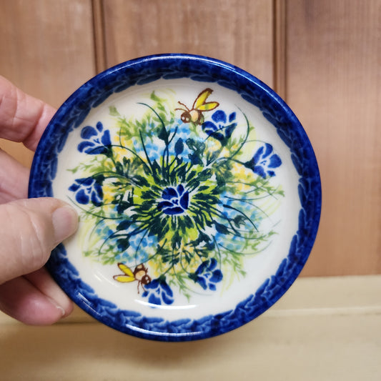 Coaster 4" ~ lip ~  Blue Bee