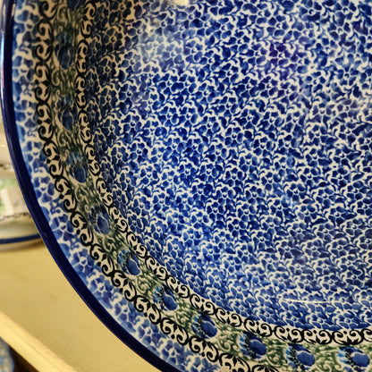 Baker   Round w/ Handles   10"   1513X ~ Peacock Feather