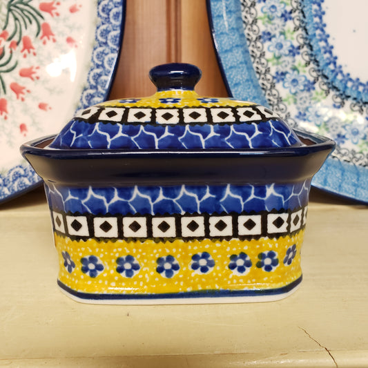 Covered Container ~ 3.25"H x 3.5"W x 4.5"L 385-0859X Sunburst