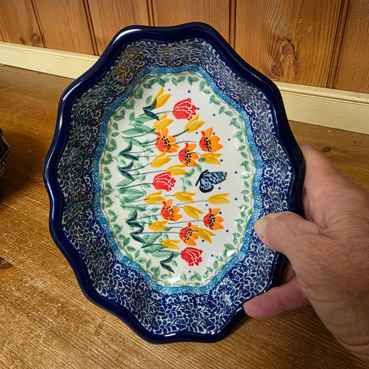 Bowl   Oval Fluted   6" x 7.5" A27-U5224  U3 pf0526