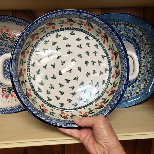 Baker ~ Round w/ Handles ~ 10" 420-1257X pf0425