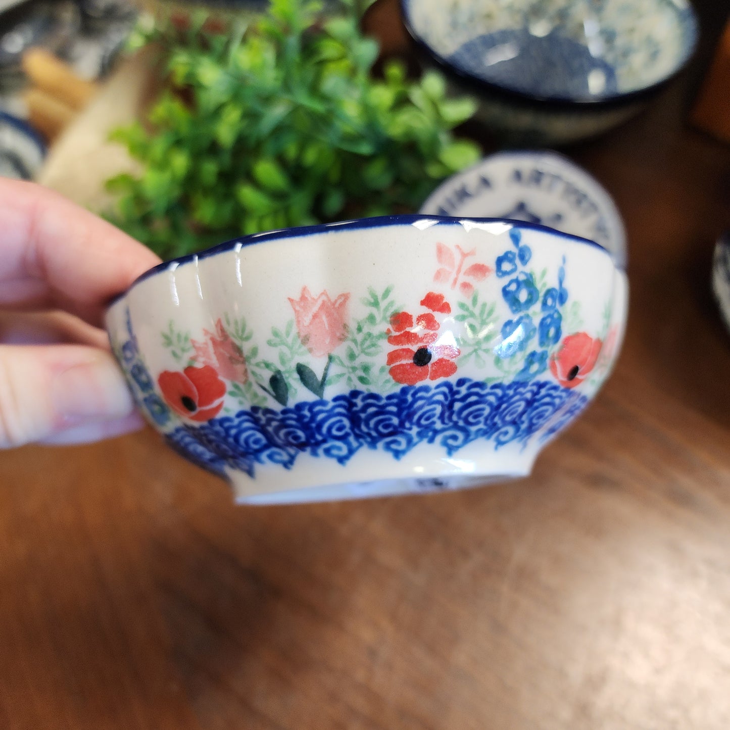 Bowl   Scalloped   4.5" 023-3220X  Whimsical Garden pf0526