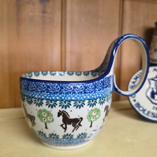 Bowl w/ Loop Handle   16 oz  845-2256X  Mackintosh pf0526