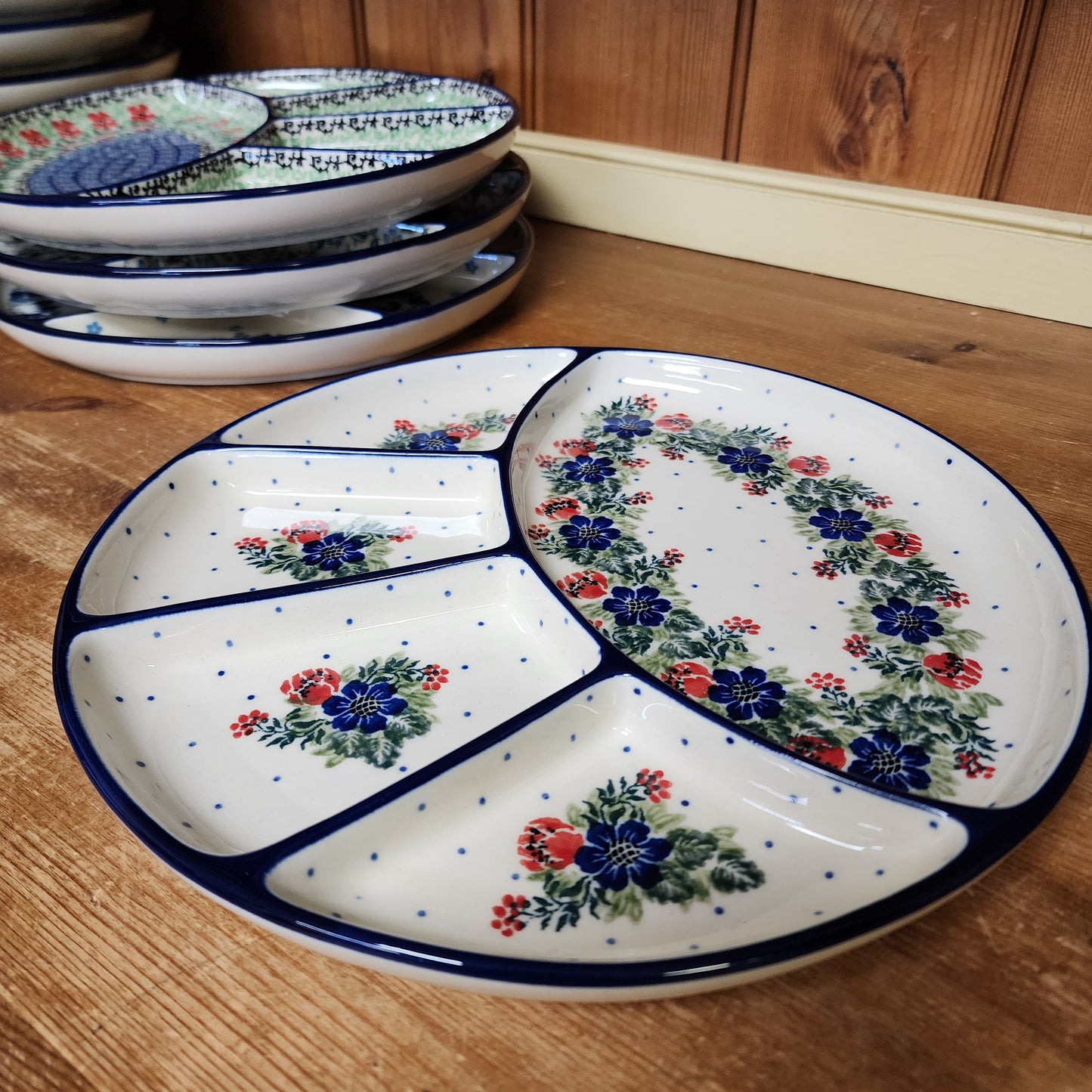 Divided Dish   10"  498-1535X  Garden Party pf0526