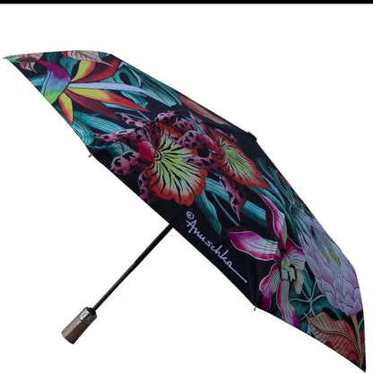 Anuschka ~ Umbrella ~ Black / bird of paradise