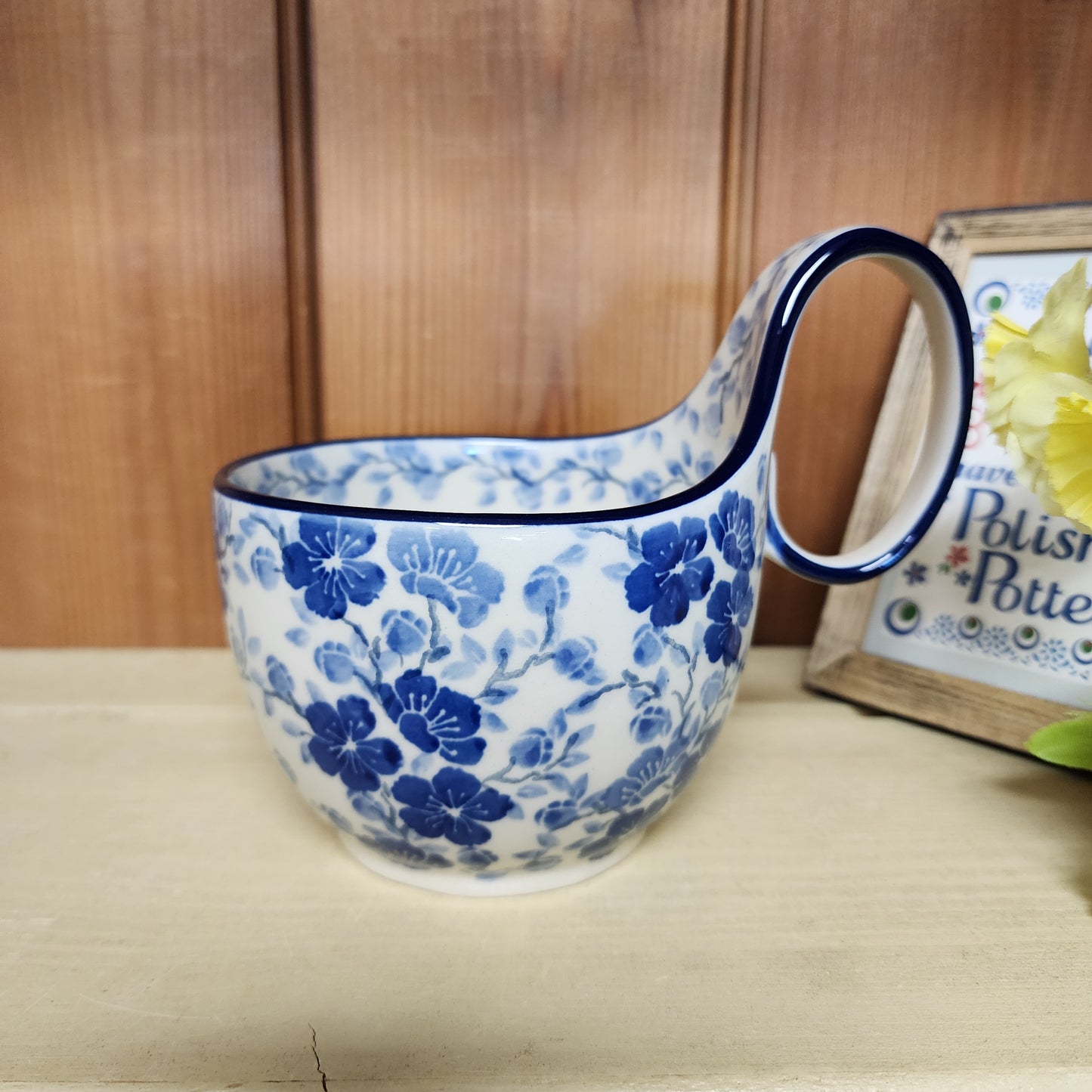 Bowl w/ Loop Handle ~ 16 oz 845-3428X Timeless Blue PF0526