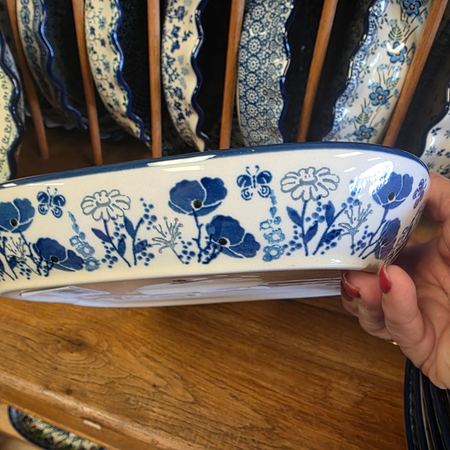 Rectangular Dish / Baker ~ 7.5" x 8.75" 2902X ~ Evening Poppy