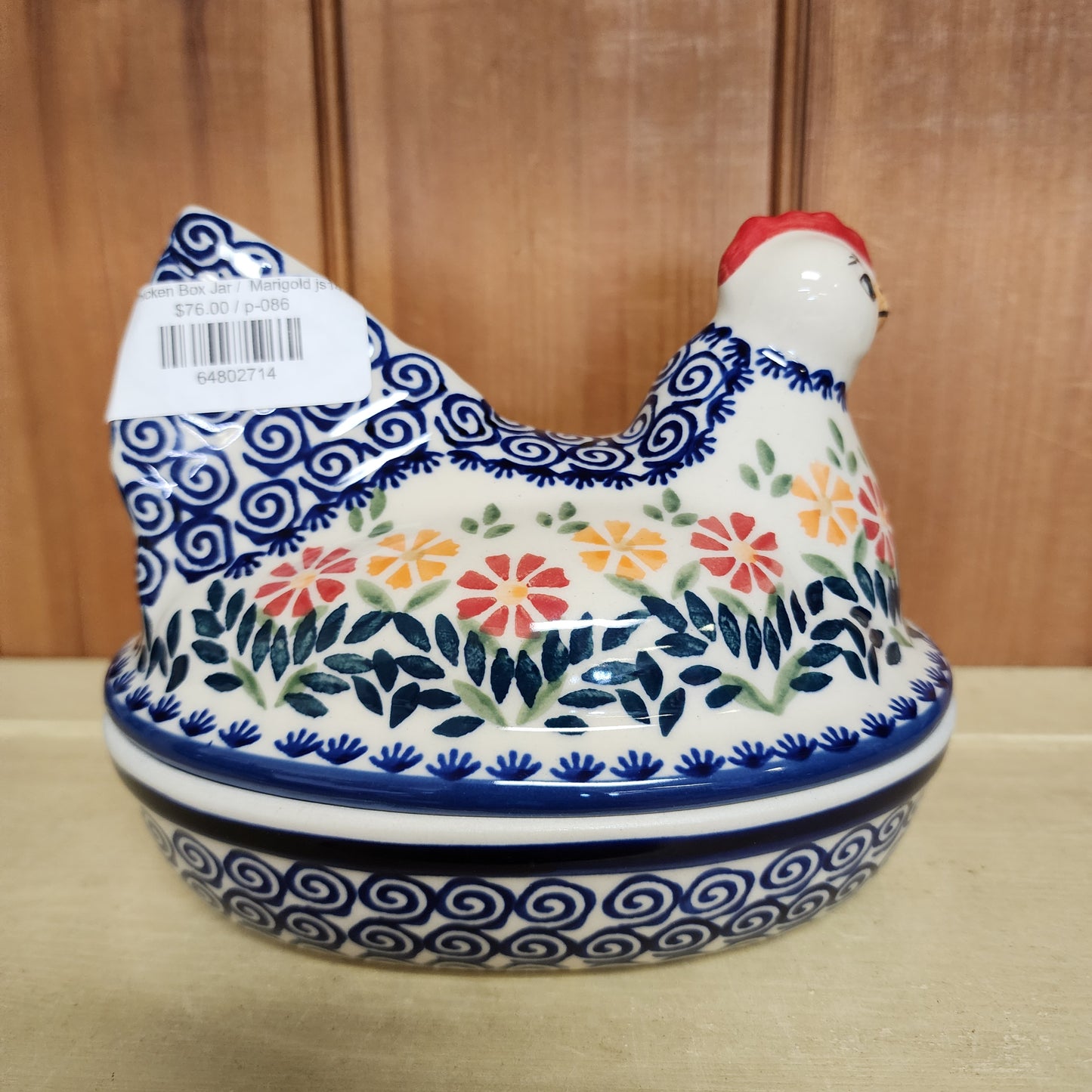 Chicken Box Jar /  Marigold js14