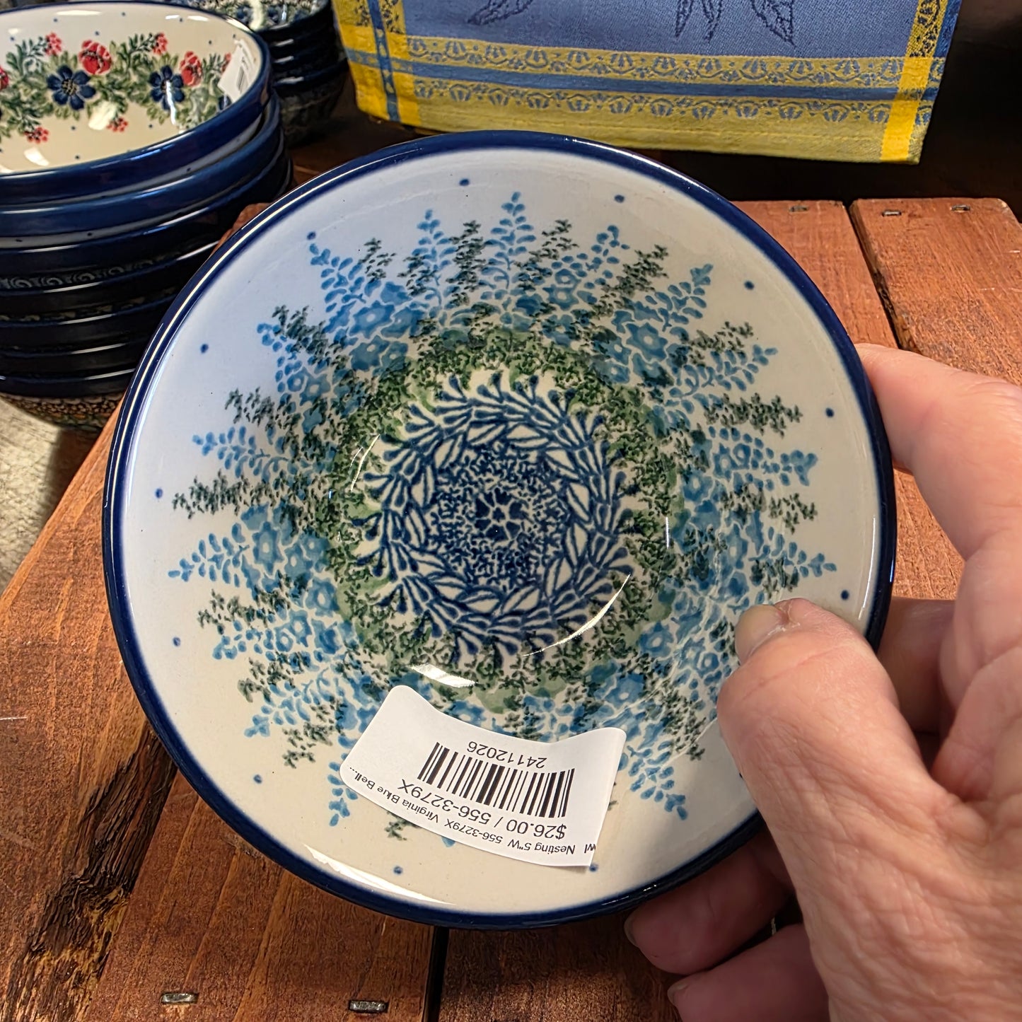 Bowl   Nesting 5"W  556-3279X  Virginia Blue Bells pf0526