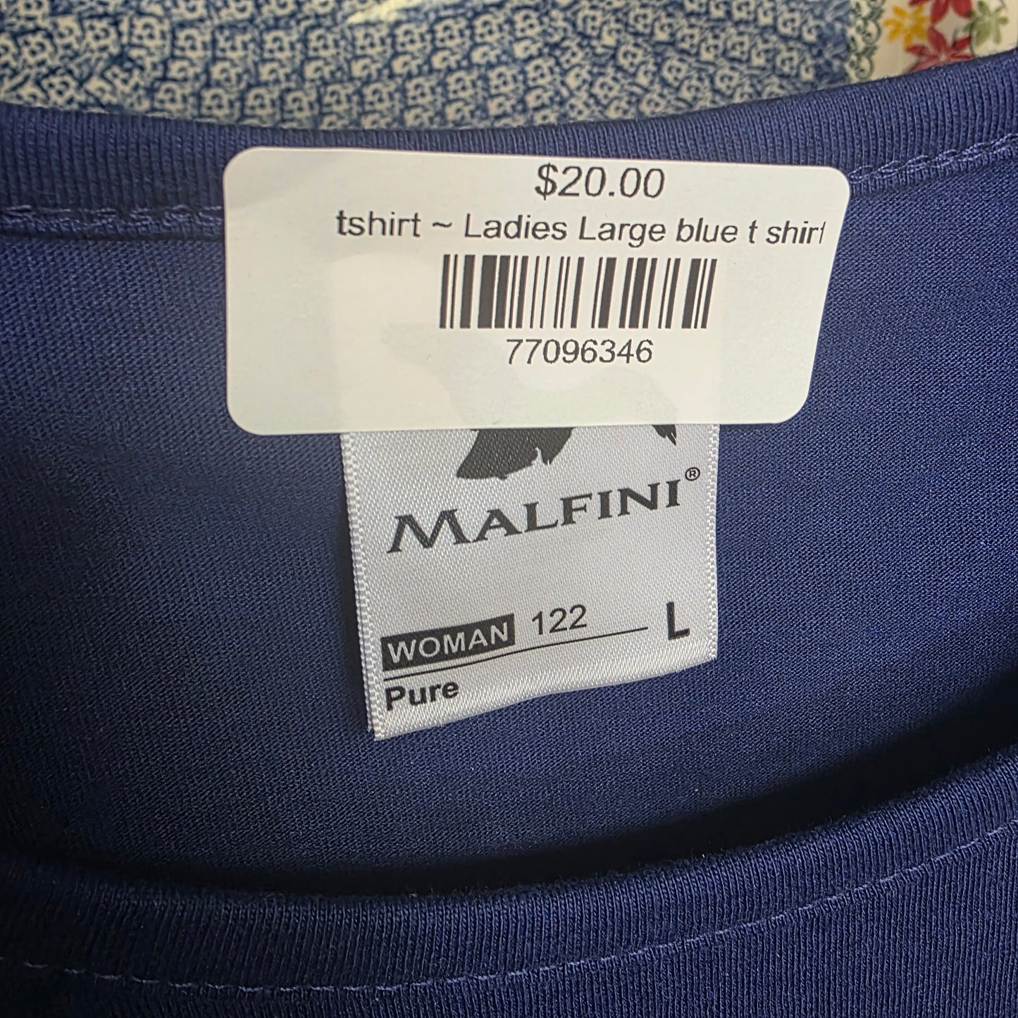 tshirt ~ Ladies Large blue t shirt