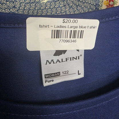 tshirt ~ Ladies Large blue t shirt
