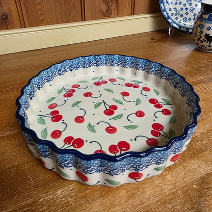 Baker ~ Quiche fluted 7.5" Cherries / tart