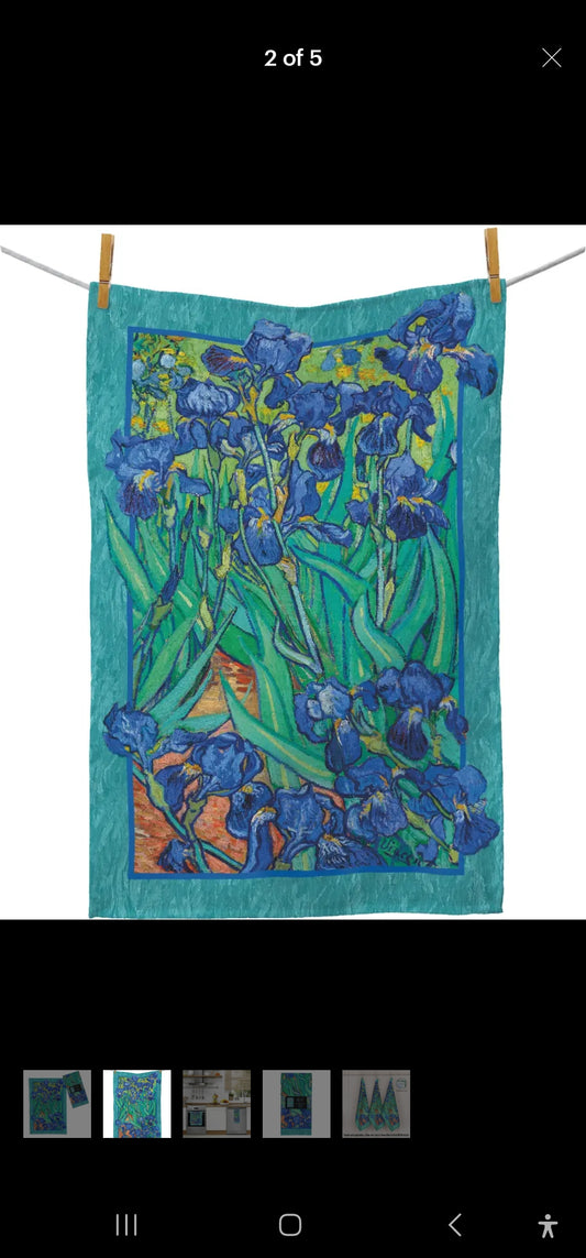 Tea Towel Irises - Van Gogh