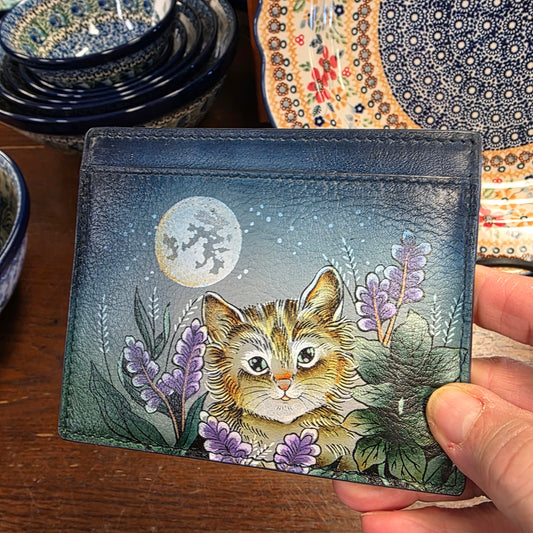 Anuschka ~ Card Holder / Kitten / Cat