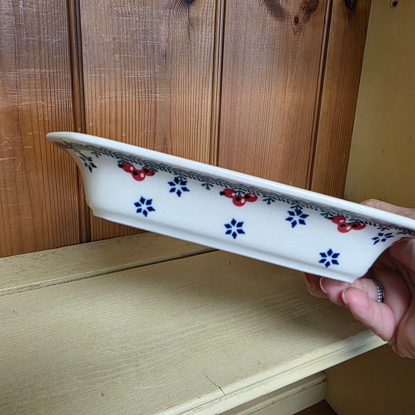 Square Dish 8" / Red Birds GILE