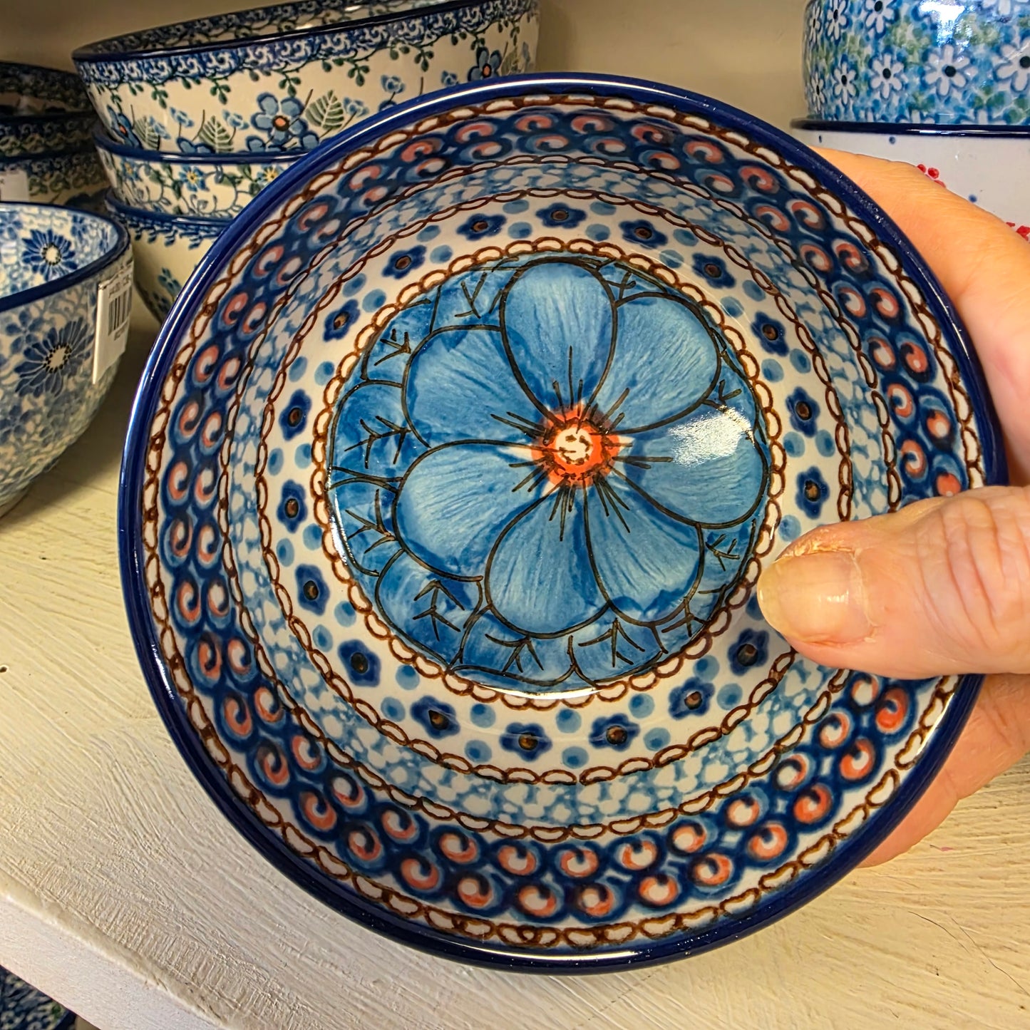 Bowl   Ice Cream   4.5" 017-U408C  U4 pf0526 Blue Jacek Chyla