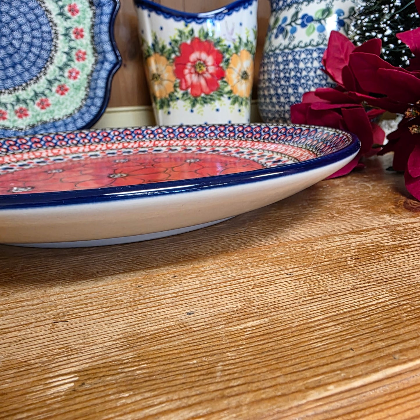 Plate ~ 10" Dinner  U408E Red Chyla