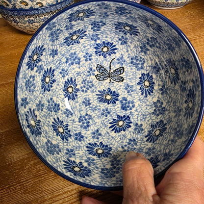C38 ~ Bowl ~ Soup/Salad ~ 6.25"    C38-2999X  Blue Dragonfly pf0526