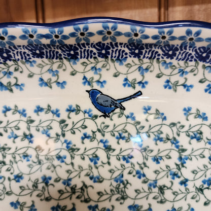Tray ~ Scalloped Oval ~ 6.25" x 12.5" A42-1932 Bird Song