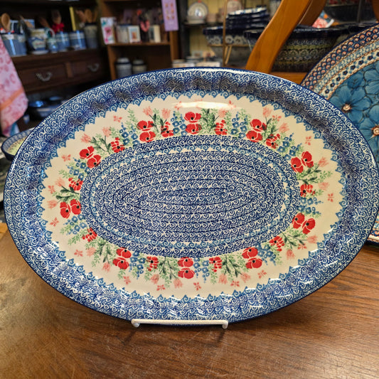 Platter   Oval   10' X 14.5" 614-3220X  Whimsical Garden pf0526