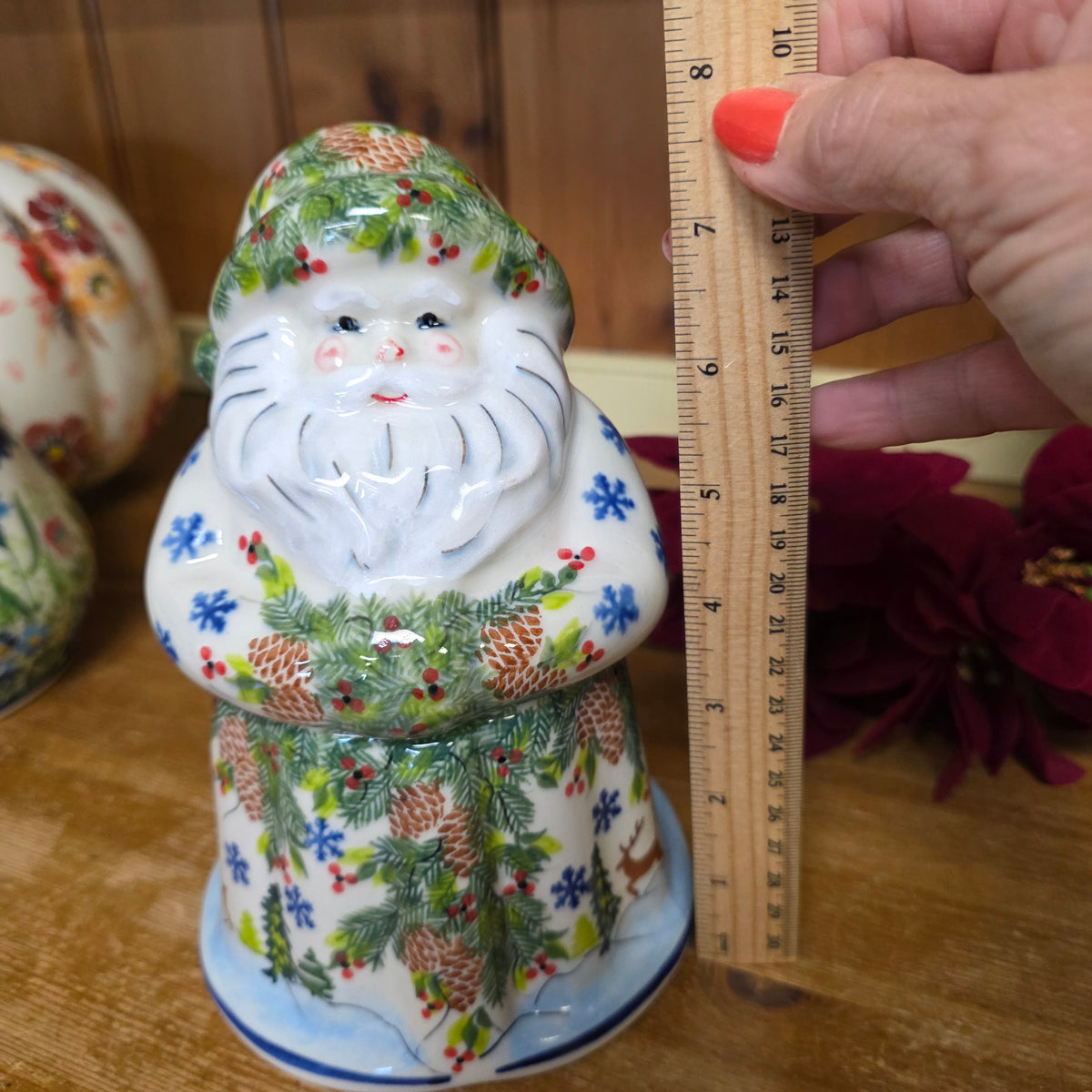 Santa Jar ~ 8" H. reindeer 303  Kalich