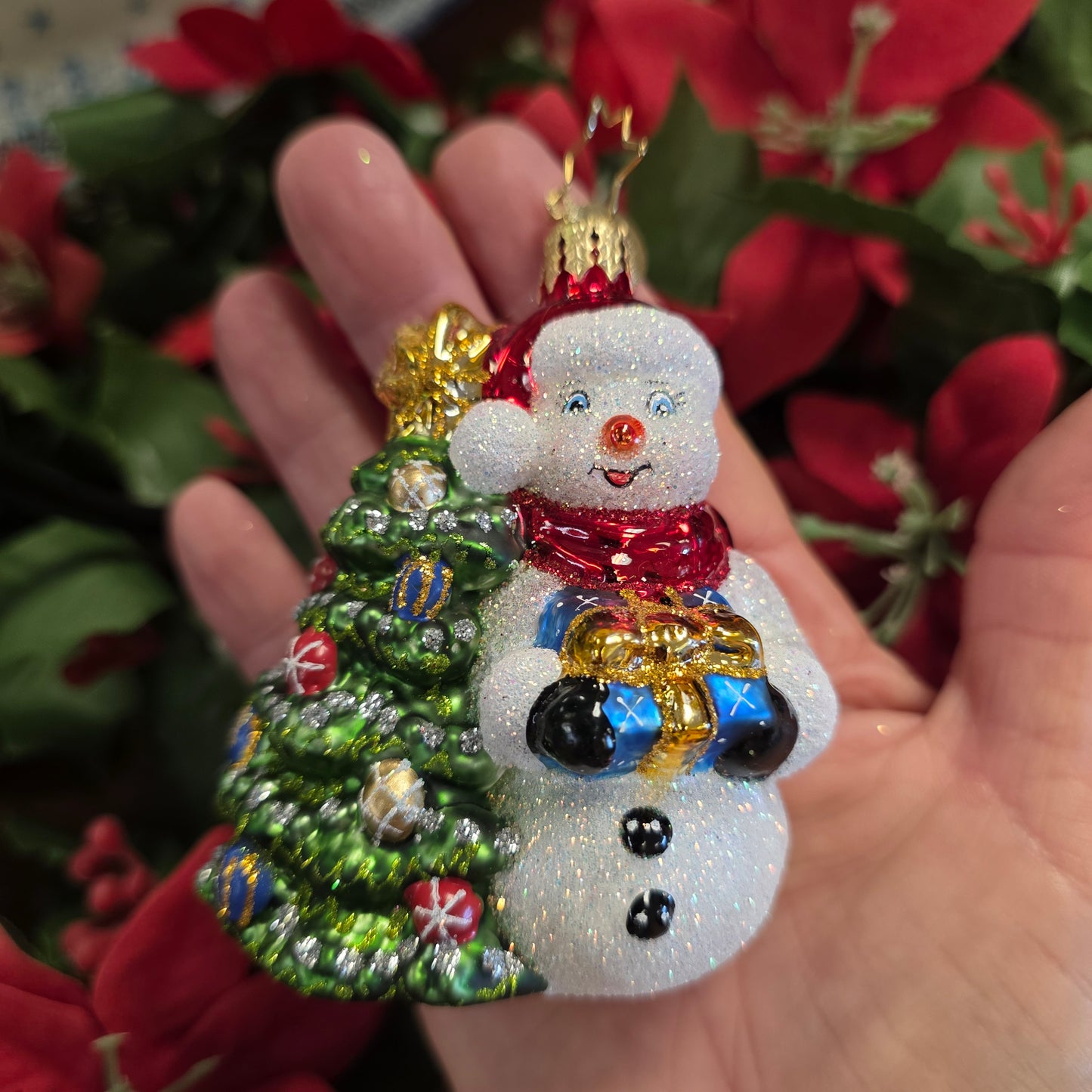 Ornament Radko ~ Snowy & Bright! Gem Snowman 3"