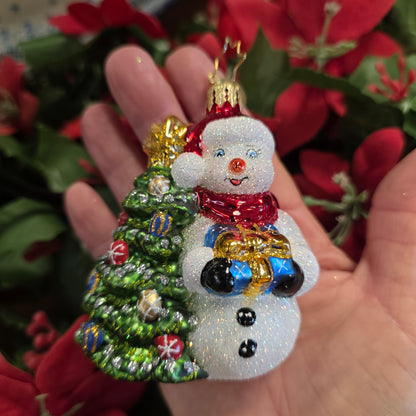 Ornament Radko ~ Snowy & Bright! Gem Snowman 3"