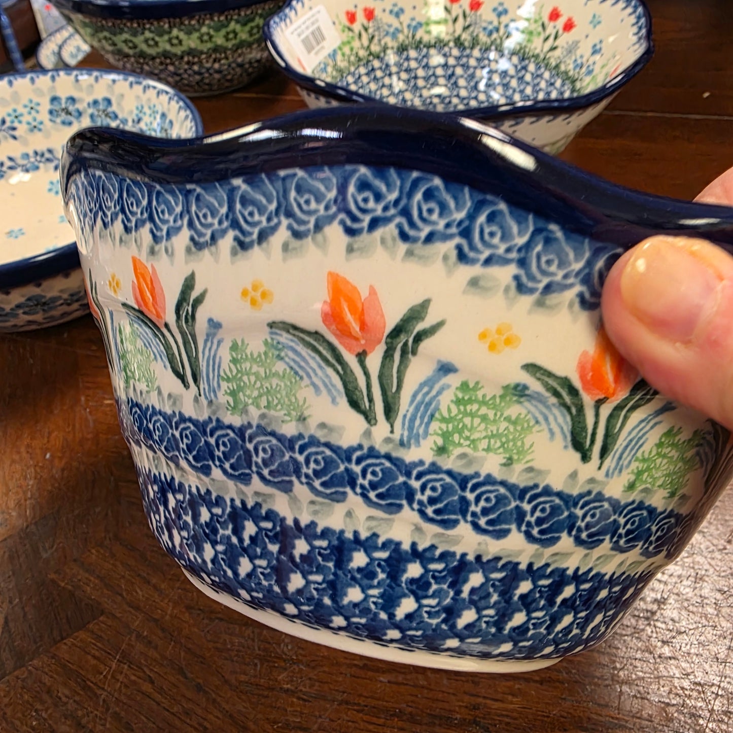 Bowl   Wavy Edge   Small  8" 691-3371X  Signs of Spring pf0526