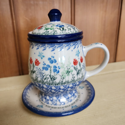 Mug w/Infuser and Saucer ~ 12 oz. 122-2903X pf0425