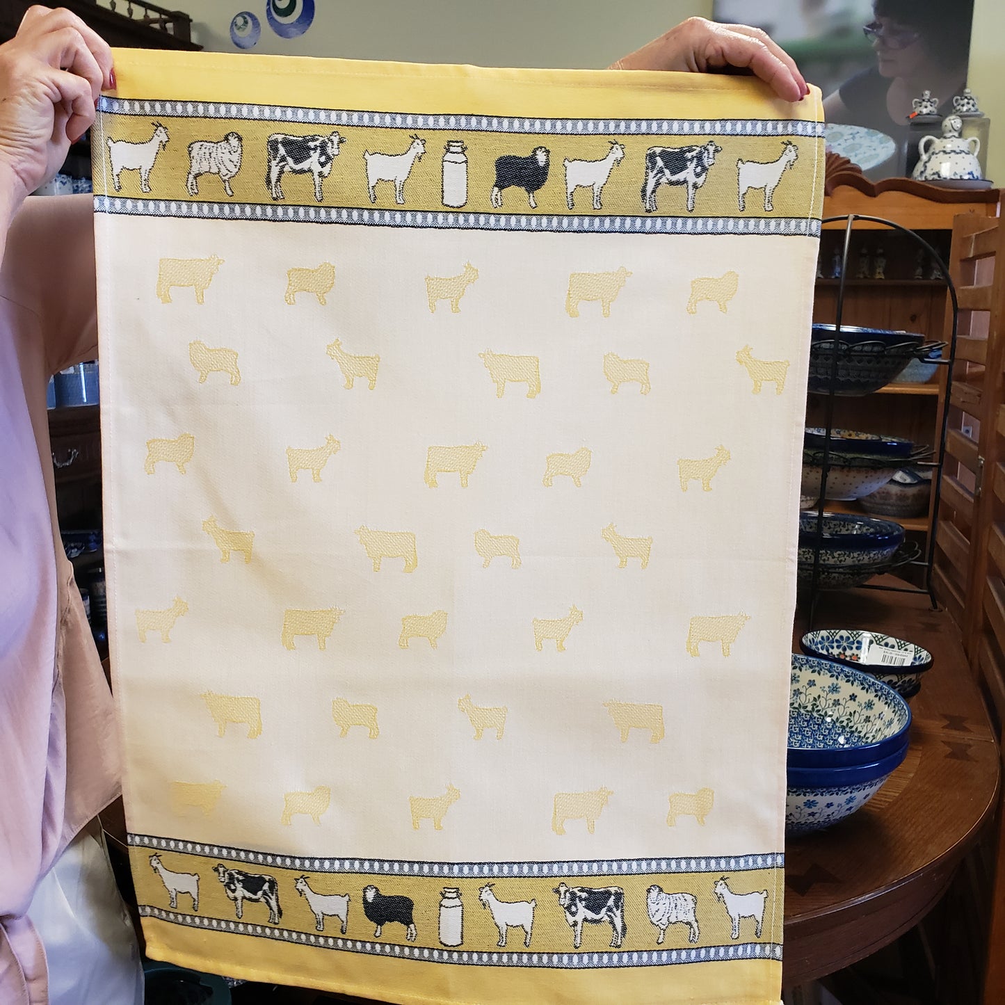 Tea Towel Cheese Animals