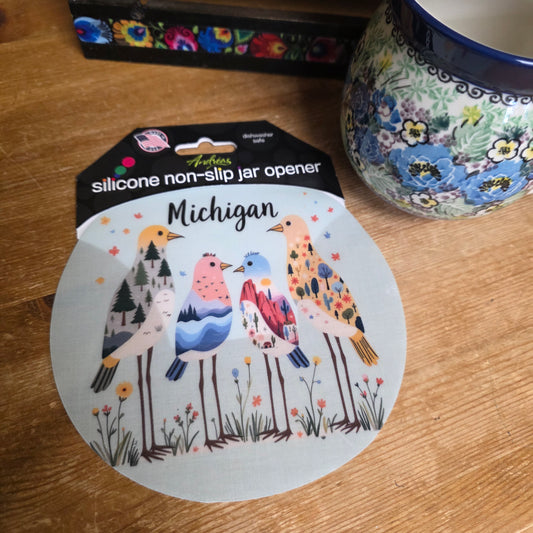 Silicone Jar Opener MI Birds: Michigan