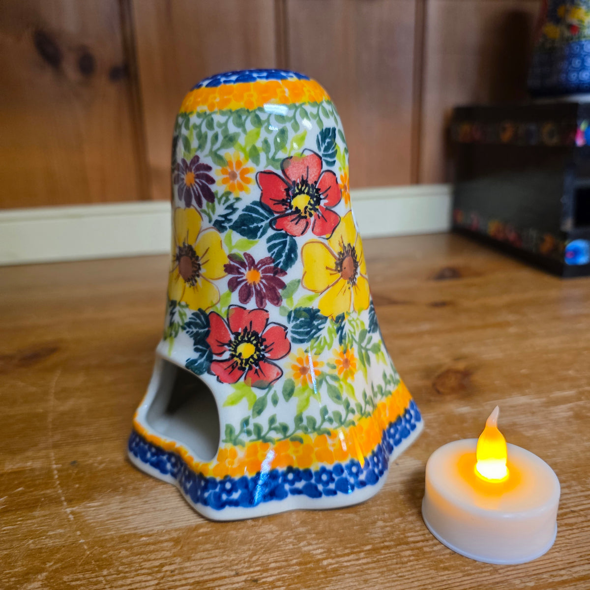 Ghost Luminary ART1 1265 orange figurine 5.5" H